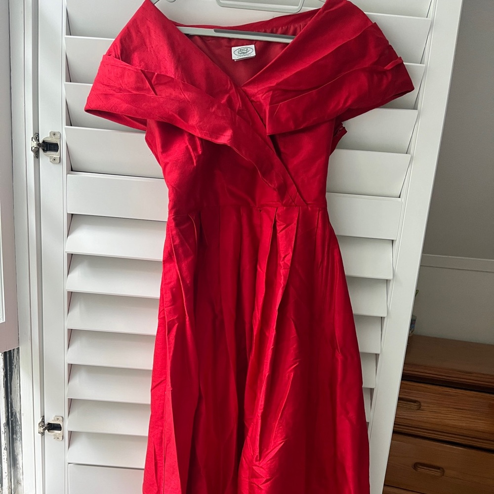 Laura Ashley Vibrant Red Cocktail Dress